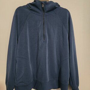 ✨ Firefly Navy Blue Quarter-Zip Hooded Sweatshirt - Size XL✨